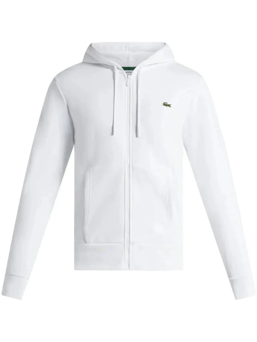 appliqué - logo zip - up hoodie - French Destock