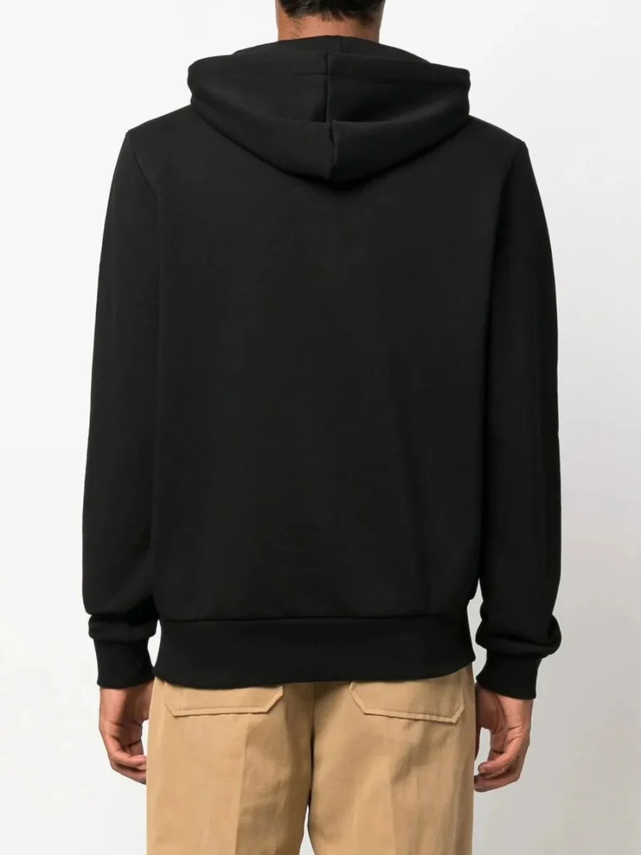 appliqué - logo zip - up hoodie - French Destock
