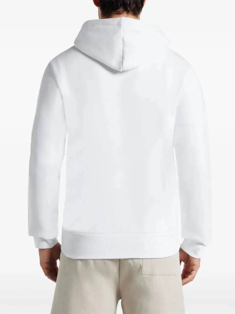 appliqué - logo zip - up hoodie - French Destock
