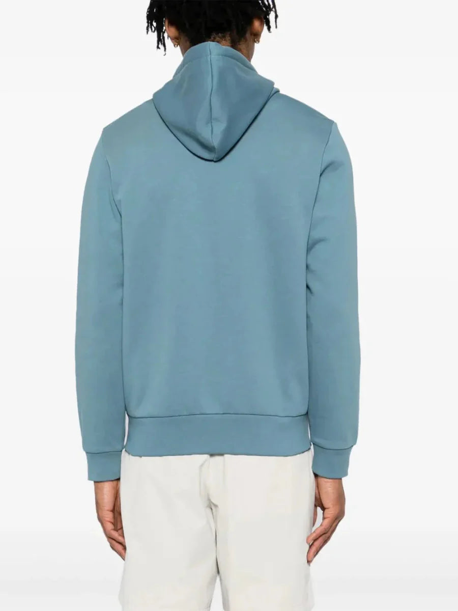 appliqué - logo zip - up hoodie - French Destock