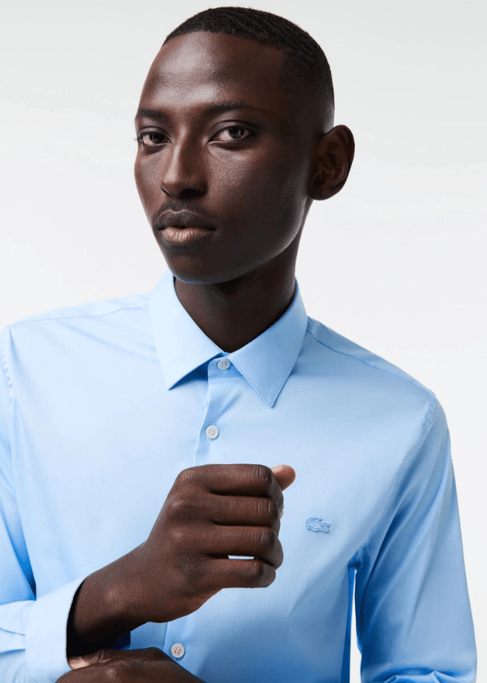 Chemise Lacoste bleue - French Destock