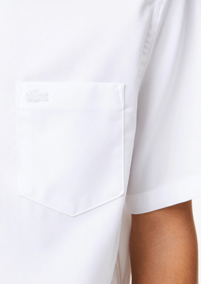 Chemise manches courtes Lacoste blanche - French Destock
