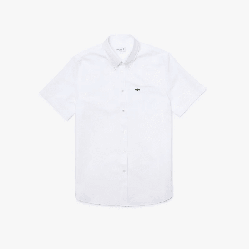 Chemise manches courtes Lacoste blanche - French Destock