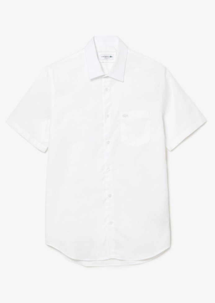 Chemise manches courtes Lacoste blanche - French Destock