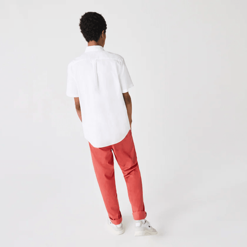 Chemise manches courtes Lacoste blanche - French Destock