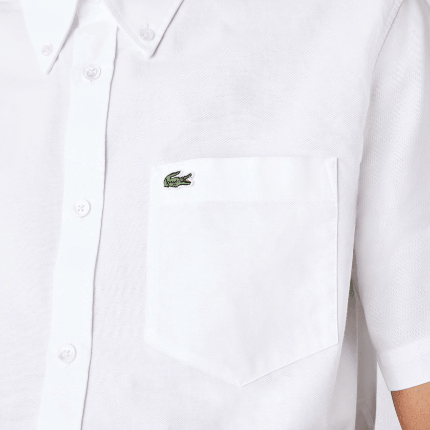 Chemise manches courtes Lacoste blanche - French Destock
