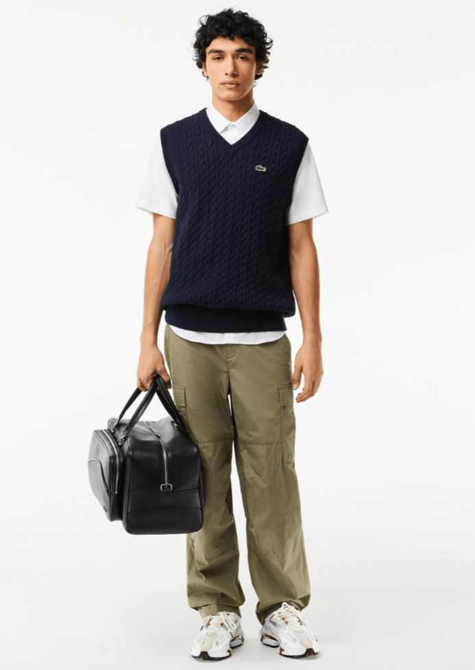 Chemise manches courtes Lacoste blanche - French Destock