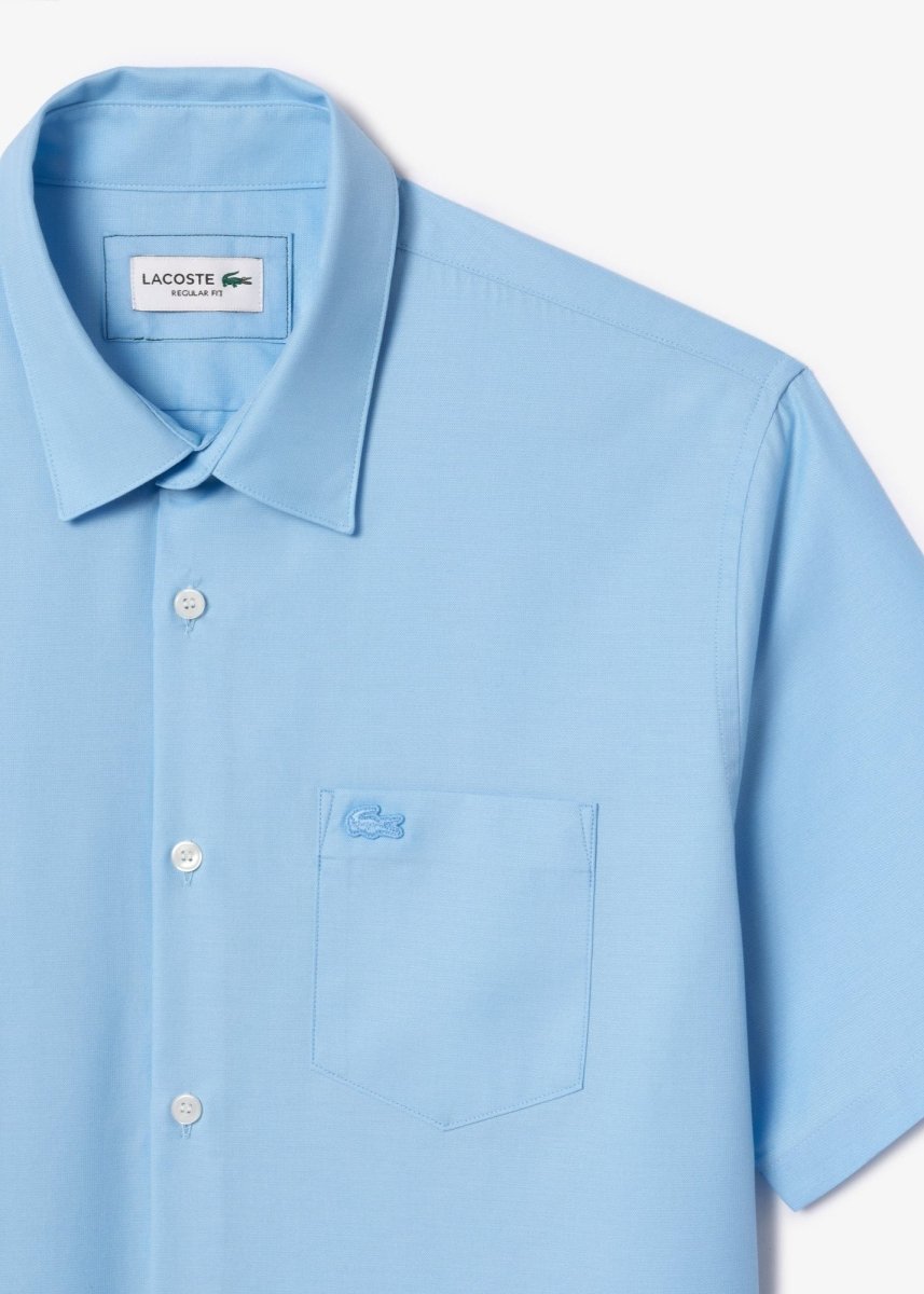 Chemise manches courtes Lacoste bleue - French Destock