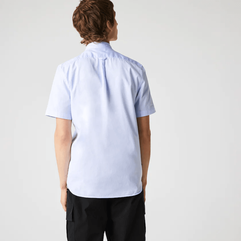Chemise manches courtes Lacoste bleue - French Destock