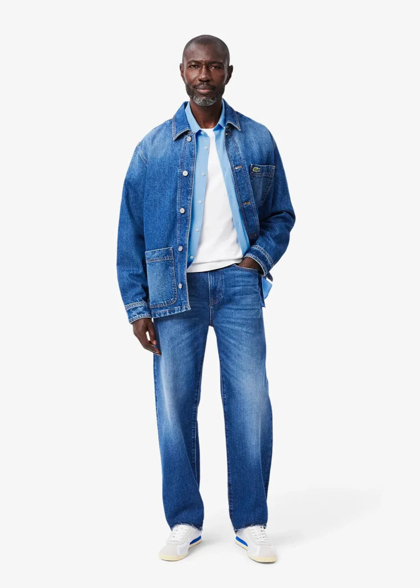 Chemise manches courtes Lacoste bleue - French Destock
