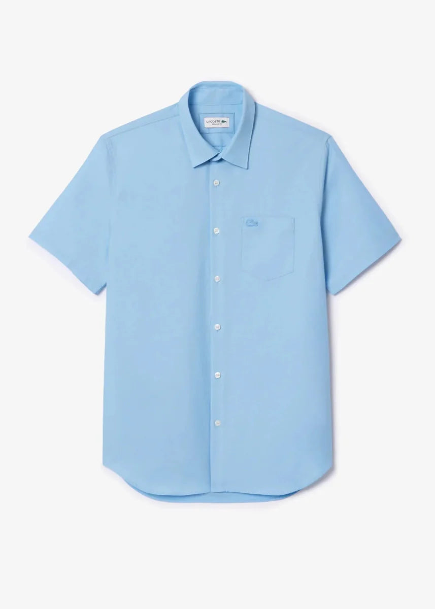 Chemise manches courtes Lacoste bleue - French Destock