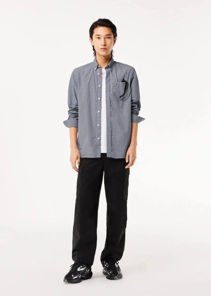 Chemise vichy Lacoste marine - French Destock