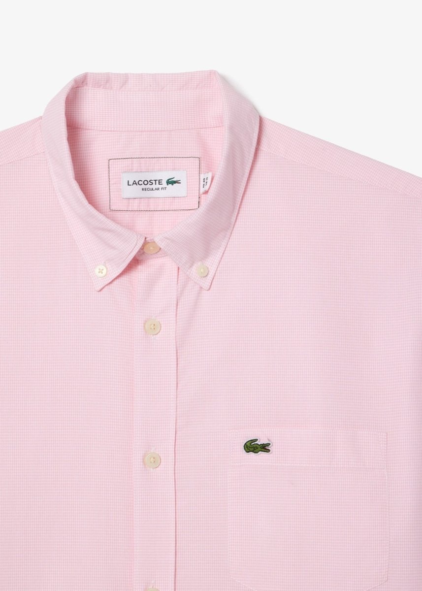 Chemise vichy Lacoste rose - French Destock