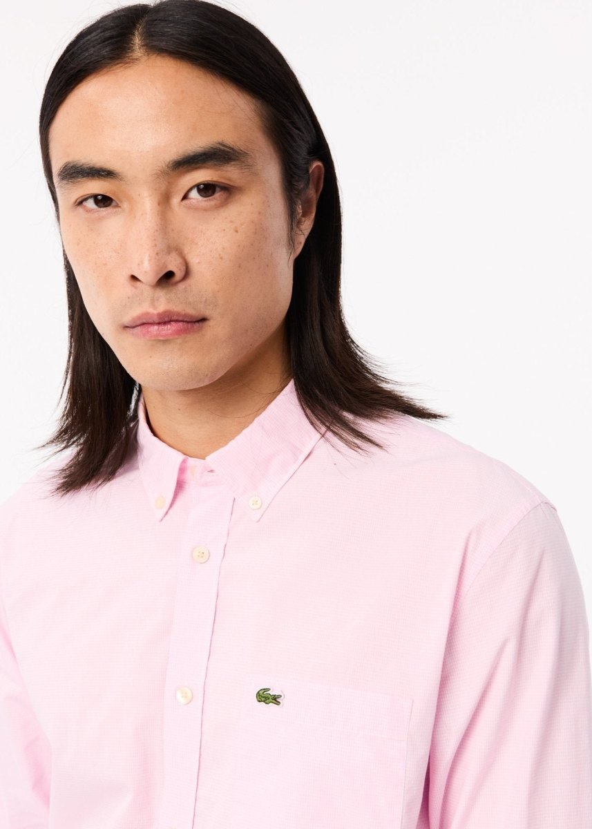 Chemise vichy Lacoste rose - French Destock