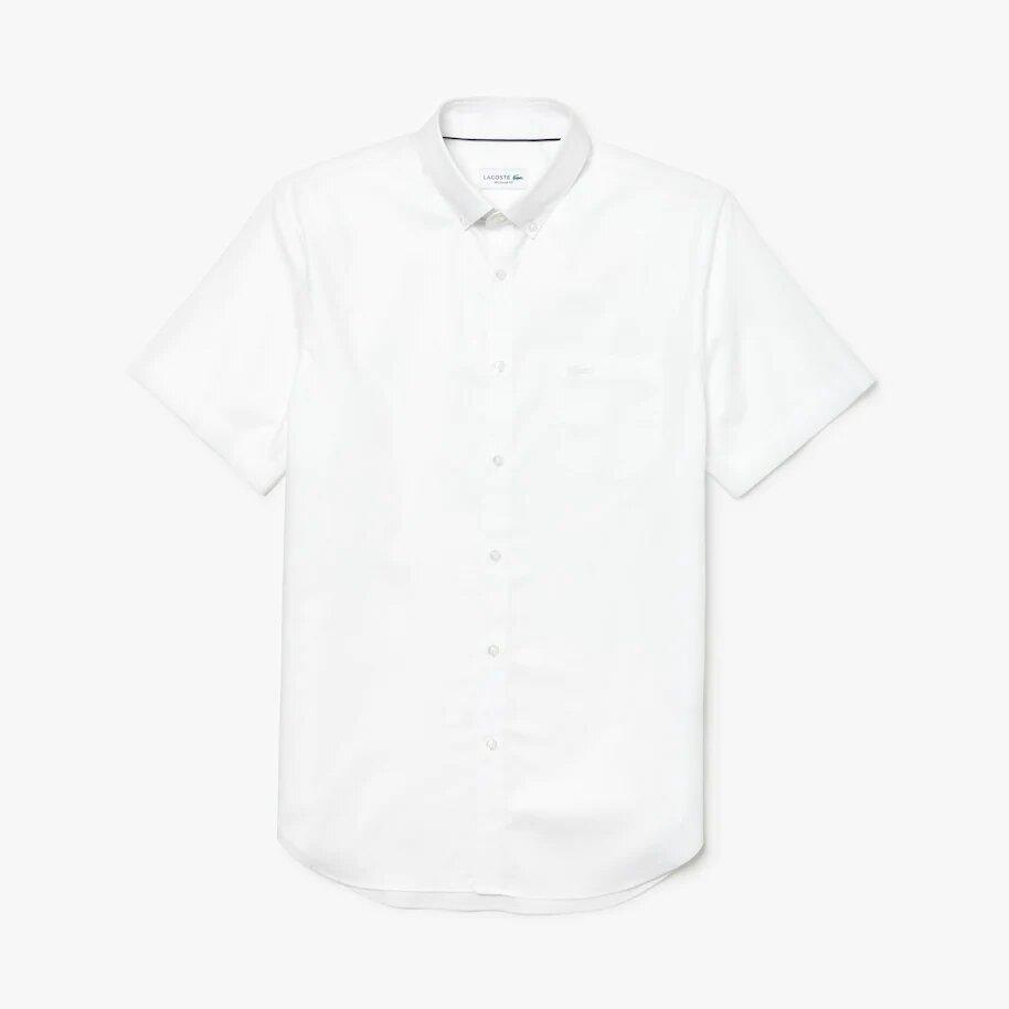 Chemisette Lacoste coupe droite mini piqué coton - French Destock