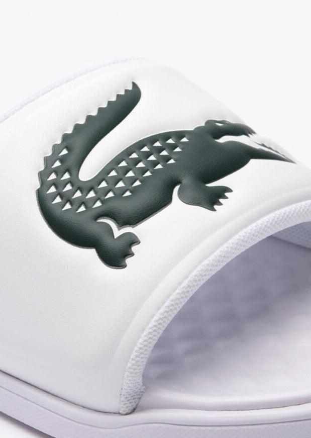 Claquettes Lacoste blanches - French Destock