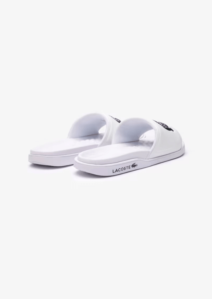 Claquettes Lacoste blanches - French Destock