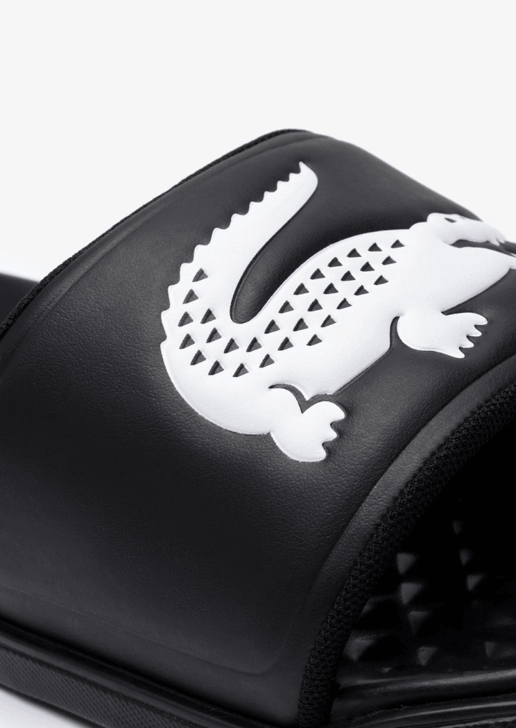 Claquettes Lacoste noires - French Destock