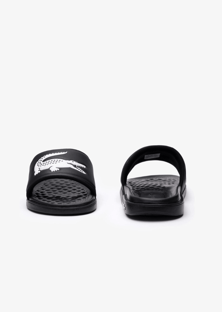 Claquettes Lacoste noires - French Destock