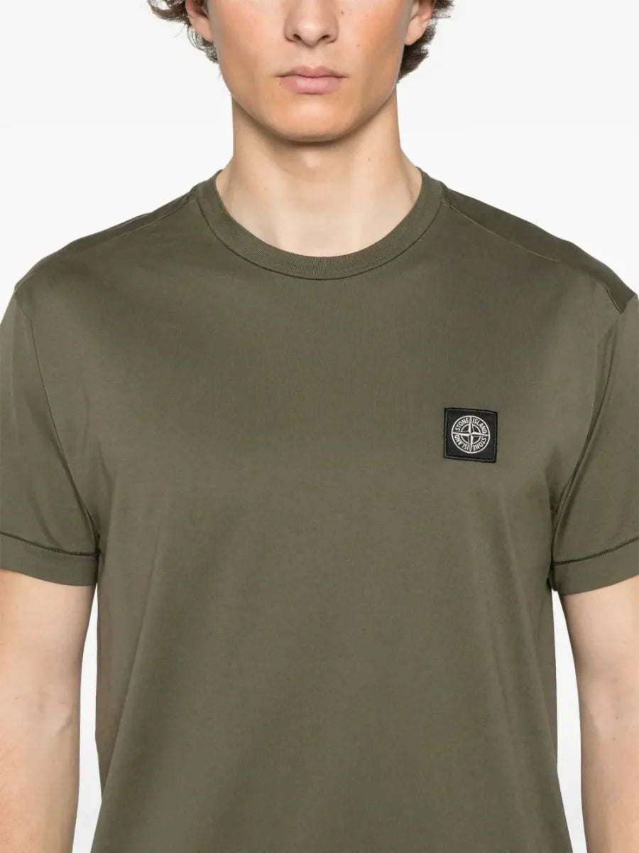 Compass - patch cotton T-shirt - French Destock