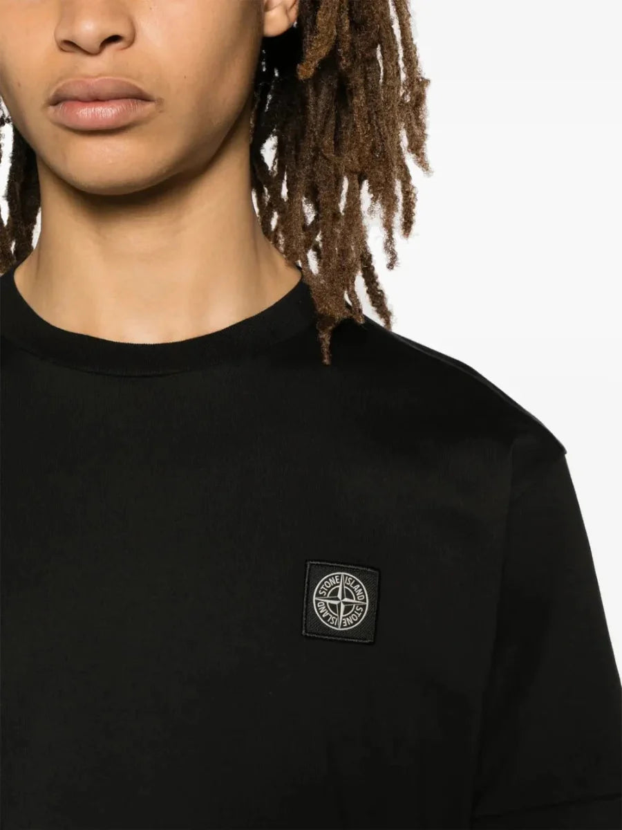 Compass - patch cotton T-shirt - French Destock