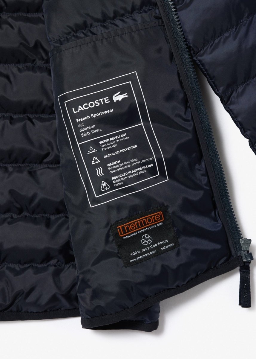 Doudoune à capuche Lacoste marine - French Destock