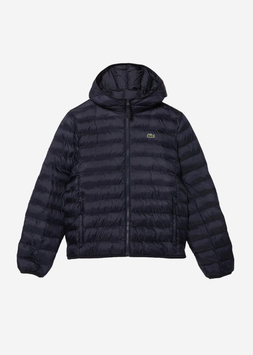 Doudoune à capuche Lacoste marine - French Destock