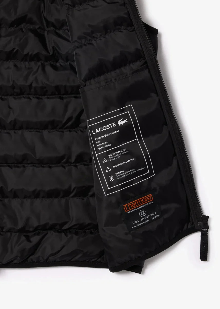 Doudoune sans manches Lacoste noire - French Destock