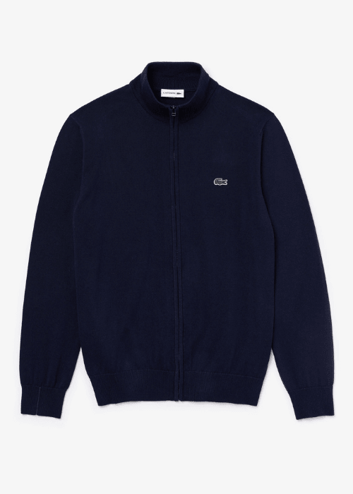 Gilet zippé Lacoste marine - French Destock