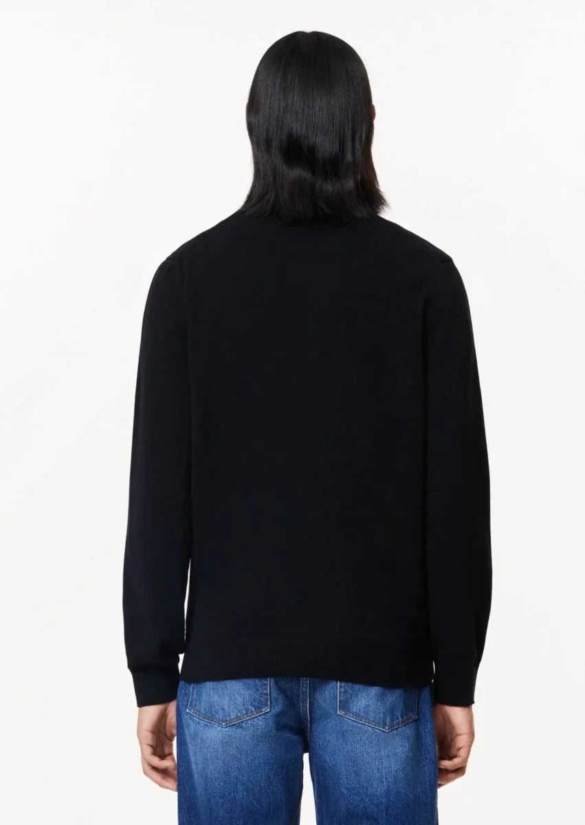 Gilet zippé Lacoste noir - French Destock
