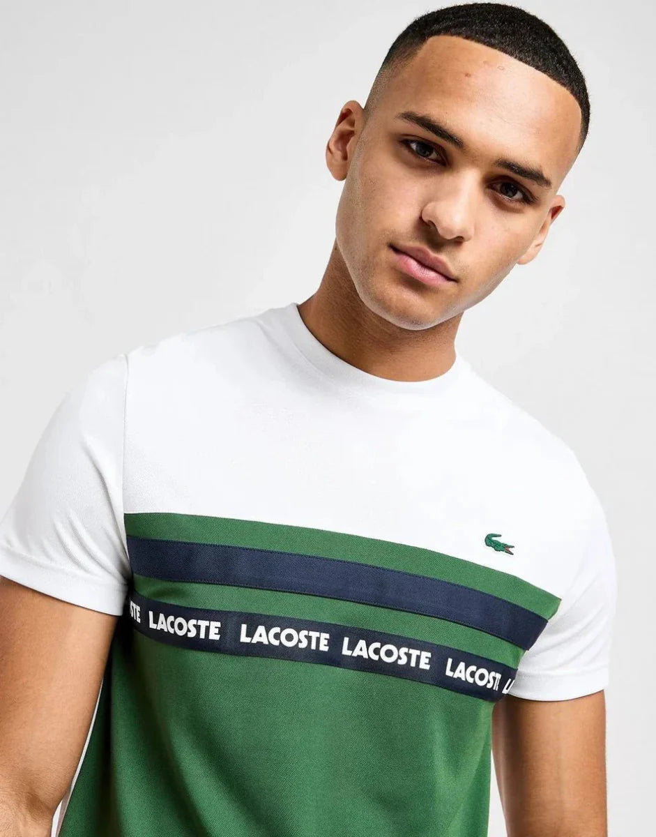 Lacoste T-shirt Colour Block Tape Homme - French Destock