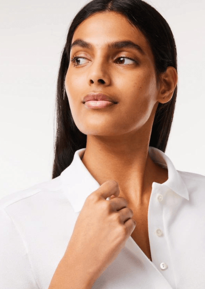 Polo femme Lacoste blanc - French Destock