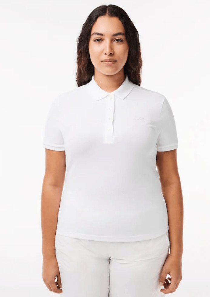 Polo femme Lacoste blanc - French Destock