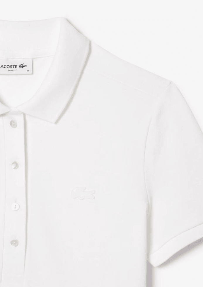 Polo femme Lacoste blanc - French Destock