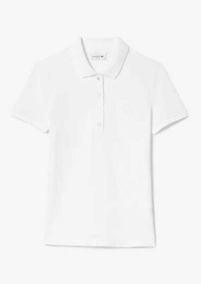 Polo femme Lacoste blanc - French Destock