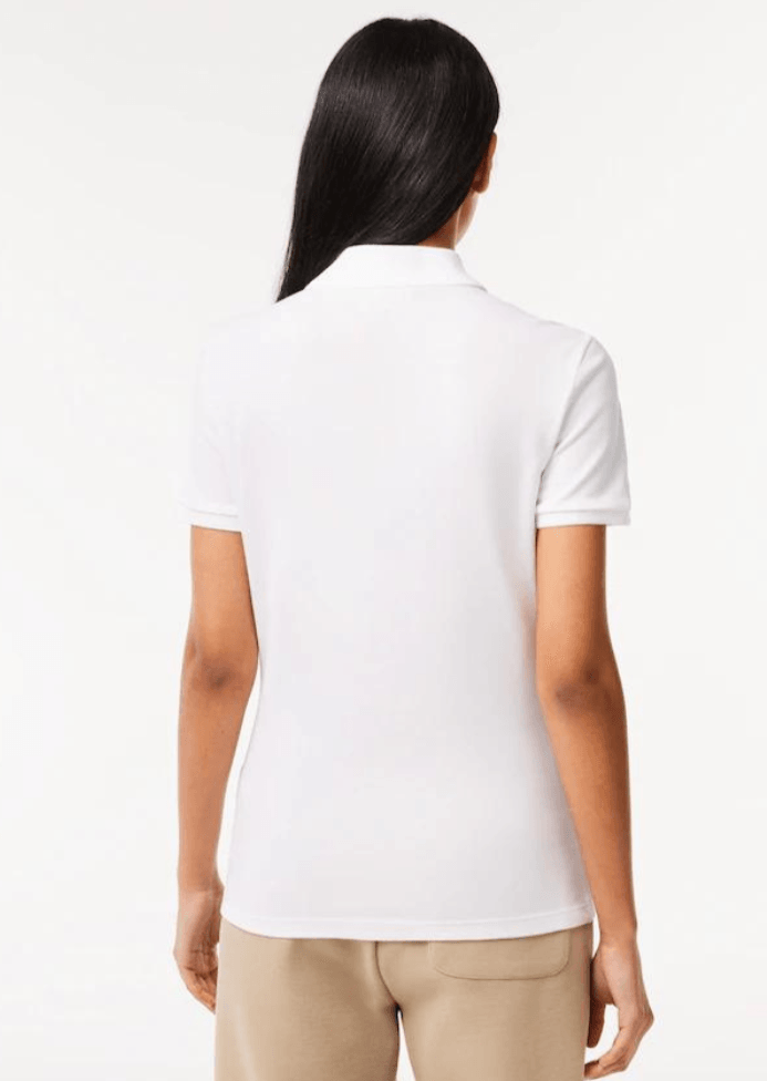 Polo femme Lacoste blanc - French Destock