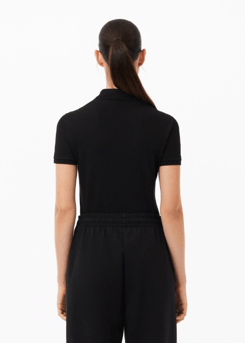 Polo femme Lacoste noir - French Destock