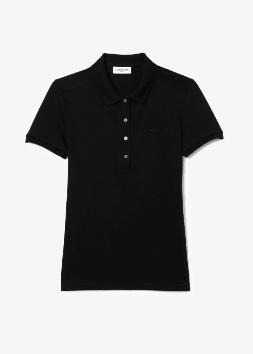 Polo femme Lacoste noir - French Destock