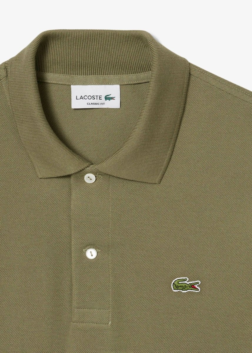 Polo L.12.12 Lacoste kaki - French Destock