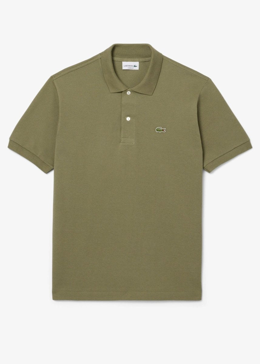 Polo L.12.12 Lacoste kaki - French Destock