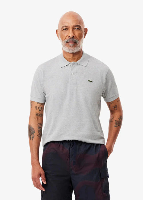 Polo Lacoste gris chiné - French Destock