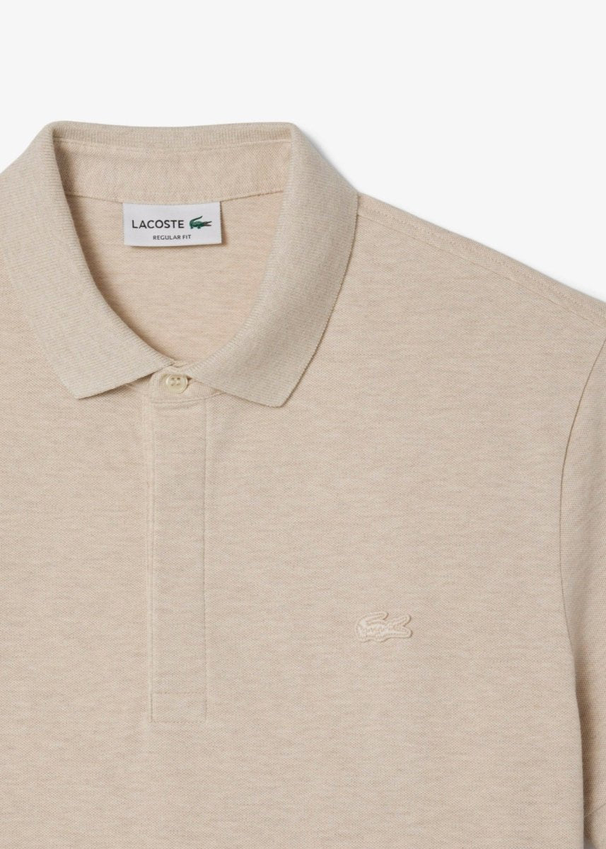 Polo Paris Lacoste beige chiné - French Destock