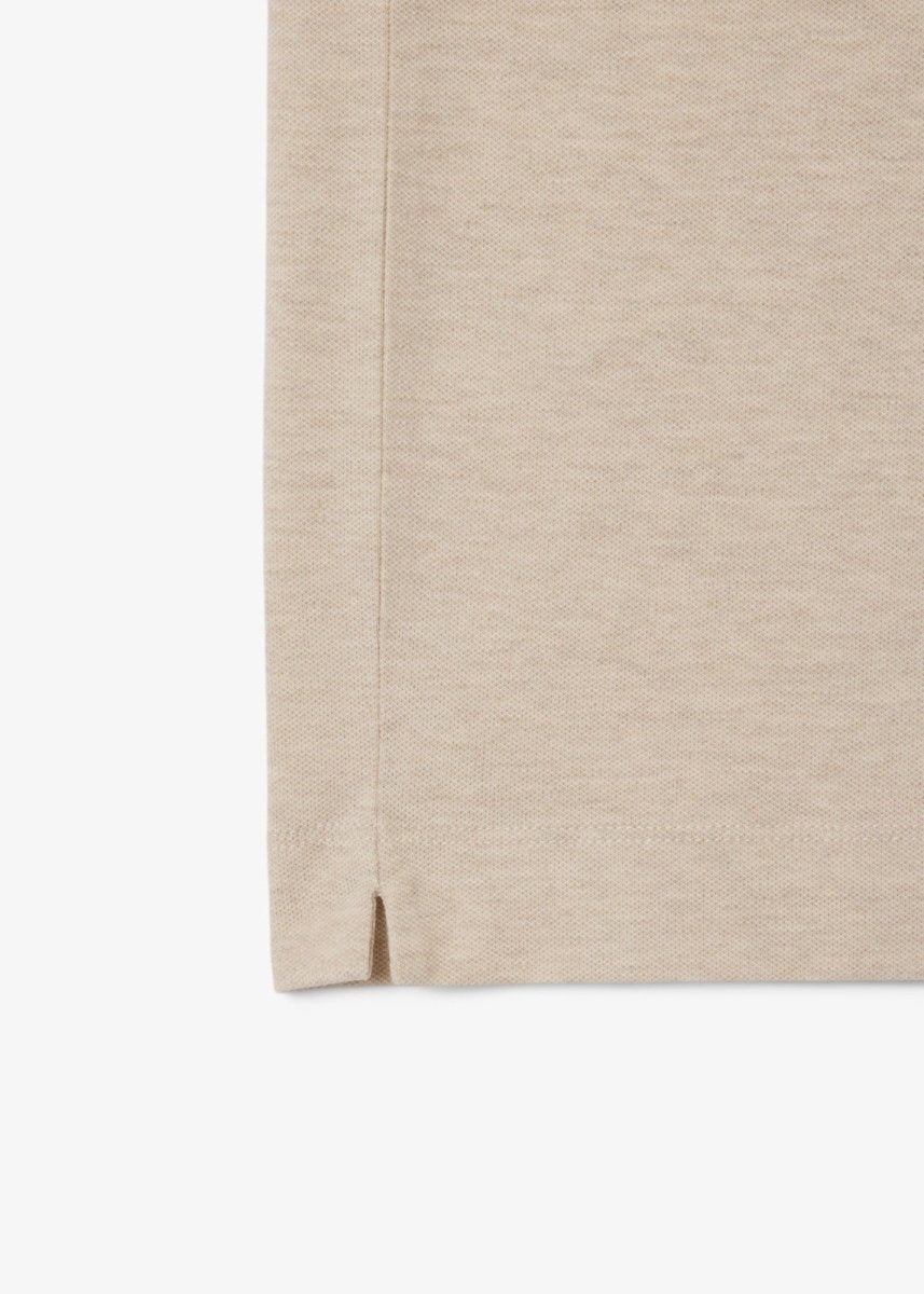Polo Paris Lacoste beige chiné - French Destock