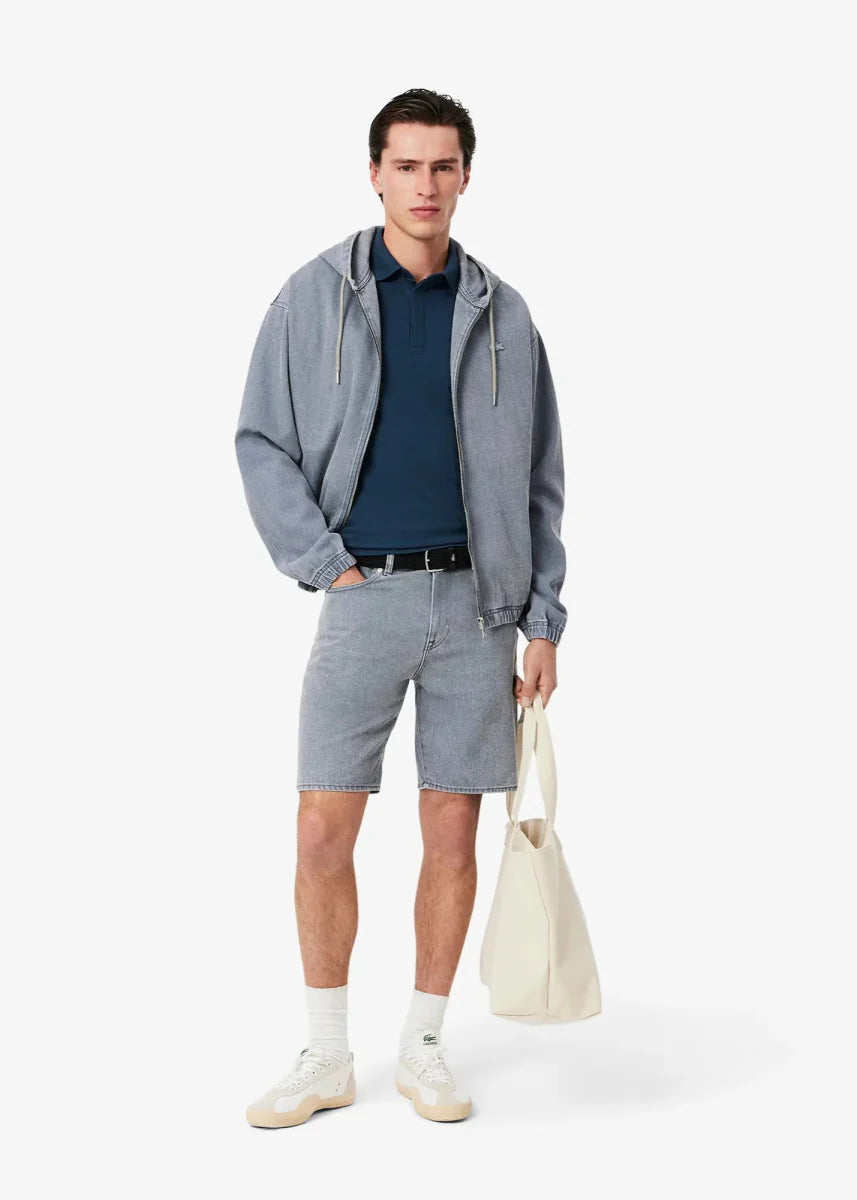 Polo Paris Lacoste bleu - French Destock