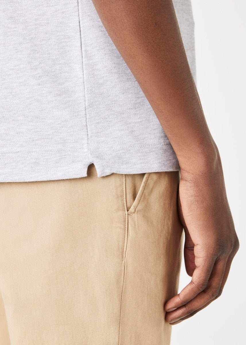 Polo Paris Lacoste gris - French Destock