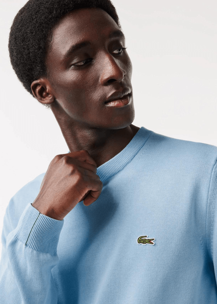 Pull Lacoste bleu clair - French Destock