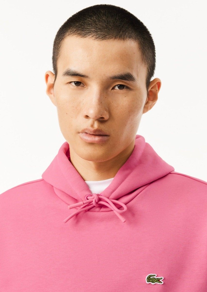 Sweat à capuche Lacoste rose - French Destock