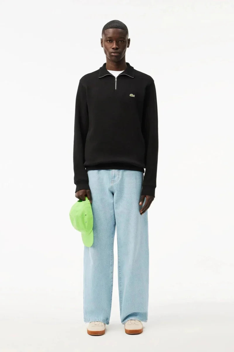 Sweat camionneur Lacoste noir - French Destock