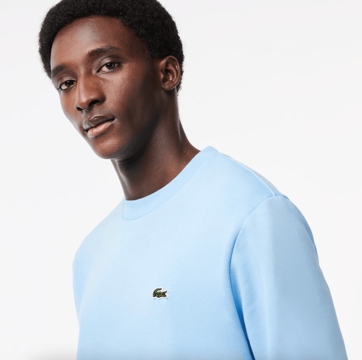Sweat Lacoste bleu clair - French Destock