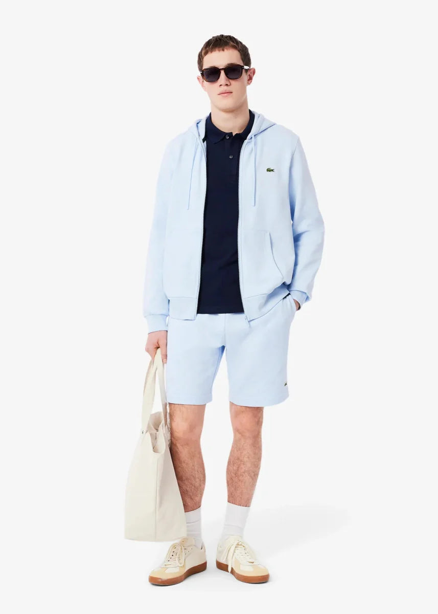 Sweat zippé à capuche Lacoste bleu - French Destock